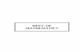 DEPT. OF MATHEMATICS...MATHEMATICS LIST OF NEW COURSES S.No. Course Code Name of the Course Credits [L:T:P:C] 1. 18MA3009 Numerical Analysis 3:1:0:4 2. 19MA1001 Calculus and Linear