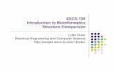 EECS 730 Introduction to Bioinformatics Structure …A structure is broken down to a list of structure elements We represent a protein structure by its geometry, topology, and attributes: