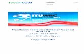 Maailman radioviestintäkonferenssi WRC-19 › sites › default › files › media › file... · 2019-12-03 · WRC-19 lopputulos: WRC-19 päätyi siihen, ettei radio-ohjesääntöön