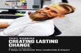 CREATING LASTING CHANGE · 2020-01-02 · 1 Welcome! It is my sincere pleasure and privilege to welcome you to Creating Lasting Change™.I am tremendously excited for you as you