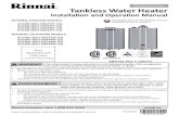 Tankless Water Heater - MyPlumbingStuff Series...4 Rinnai Tankless Water Heater Installation and Operation Manual • If the information in these instructions is not followed exactly,