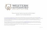 Western Governors’ Species Conservation and ESA Initiative · 1 | P a g e Western Governors’ Species Conservation and ESA Initiative Appendix: Year Two Report (2016-2017) As an