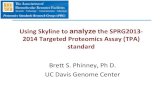 Using Skyline to analyze the SPRG2013-2014 Targeted Proteomics Assay (TPA) standard · 2013-06-10 · Proteomics Standards Research Group (sPRG) • 1000 stable isotope labeled tryptic