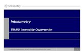 Intelometry - TAMIU Internship [Read-Only] · 2015-07-10 · Intelometry TAMIU Internship Opportunity. ... Company Profile Energy Consulting and Software Founded in 2003 Primarily