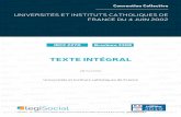 Universités et instituts catholiques de France du 4 juin 2002 · FRANCE DU 4 JUIN 2002 IDCC 2270 Brochure 3308 TEXTE INTÉGRAL 28/12/2016 Universités et instituts catholiques de