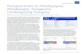 Sponsored by ZEISS Perspectives in Presbyopia: Presbyopic ...€¦ · Undergoing Surgery Briefings from the ZEISS European Refractive Laser Symposium in Paris. Sponsored by ZEISS