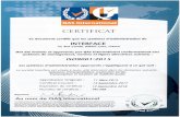 KM C258-20171010095115 · CERTIFICAT Ce document certifie que les systèmes d'administration de INTERFACE 10, Rue Condé, 69002 Lyon, France Ont été évalués et approuvés par