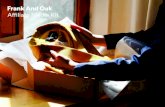 Affiliate Media Kit - Frank and Oak · way to upgrade your wardrobe every month without leaving the house” “For the quality of their clothes and expert curation, Frank and Oak