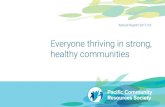 Everyone thriving in strong, healthy communities...Everyone thriving in strong, healthy communities. 3 Message from the Board President & Chief Executive Officer 4 Board of Directors