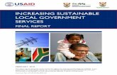 Increasing Sustainable Local Government Services Final Report · 2014-10-03 · INCREASING SUSTAINABLE LOCAL GOVERNMENT SERVICES . FINAL REPORT . FEBRUARY, 2010 . This report was
