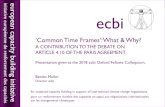 ‘Common Time Frames’: What & Why?ecbi.org/sites/default/files/Common Time Frame... · Presentation given at the 2018 ecbiOxford Fellows Colloquium, Benito Müller Director ecbi