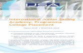 International Junior Sailing Academy: Programma College …xiv-zona.federvela.it/files/zona14/Programma modificato I. J. S. A... · università che fanno parte della ICSA ( ). Circa