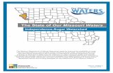 The State of Our Missouri WatersThe Independence Sugar Watershed has three impaired waterbodies comprised of Line Creek, the Mis-souri River and Weatherby Lake. The impairments are