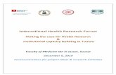 International Health Research Forum · Dr Olfa Ezzi Dr Rim Ghammem Mr Houssem Bouharb ... A project proposal Maha Dardouri (PhDc), Jihene Sahli (MD), Lilia Chniti (PhD), Thouraya