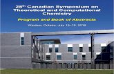 28th Canadian Symposium on Theoretical and Computational Chemistrycatc.chem.ubc.ca/conferences/cstcc_28.pdf · 2018-12-19 · 28th Canadian Symposium on Theoretical and Computational