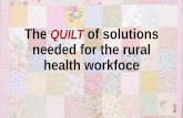 The quilt of health workfoce - Georgia Rural Health ...grhainfo.org/.../1-The-QUILT-of...workforce-2019.pdf · health careers camps Implementing or re-invigorating Candy Stripers.