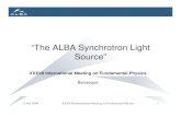 “The ALBA Synchrotron Light Source” · • KM3Net, Kilometre Cube Neutrino Telescope • Pan-European Research Infrastructure for Nano-structures • SKA, Square Kilometre Array