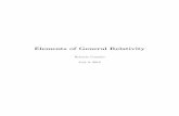 Elements of General Relativity - unibo.it · the measurement’s limitations which follow, and becomes even more so in General Relativity, in which the physical localisation of (extended)