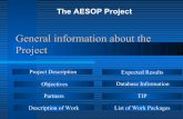 General information about the projecthercules.us.es › aesop › aesop_presentation.pdfGeneral information about the Project The AESOP Project Project Description Objectives ... product