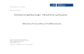 International Horticulture - Startseite · M. Sc. International Horticulture Module Type Compulsory module Credit Points 3 Frequency of Occurrence WiSe + SoSe Language English Special