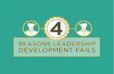 REASONS LEADERSHIP DEVELOPMENT FAILS · REASONS LEADERSHIP DEVELOPMENT FAILS 4. ... MISTAKES TO AVOID: FOCUS ON TRAINING AND NOT DEVELOPING MAKE IT A ONE TIME EVENT PROMOTE OPPORTUNITIES
