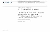 GAO-20-84, Accessible Version, DEFENSE …Page i GAO-20-84 Defense Acquisitions Contents Letter 1 Background 5 DOD’s Use of Prototype Other Transactions Increased from Fiscal Years