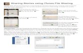 Sharing Stories using iTunes File Sharing · the sync button will only cause the iTunes File Sharing folder to be synchronized with the device. Also note that after transferring a