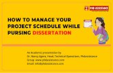 How to Manage Your Project Schedule While Pursing Dissertation  - Phdassistance.com
