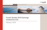 Fourth Quarter 2015 Earnings Conference Calls2.q4cdn.com/471677839/files/...SoCo-4Q15-Earnings-Call...(2) Includes amounts for which Mississippi Power will not seek recovery above