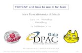 TOPCAT and how to use it for Gaiagaia.ari.uni-heidelberg.de/gaia-workshop-2016/files/taylor_tcgaia_ari.… · very short intro Accessing Gaia-DR1 Data from TOPCAT Cone Search CDS
