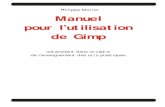 Philippe Morlot Manuel pour l’utilisation de Gimpcoq.informatique.free.fr/wa_files/gimp_manuel_morlot.pdf · dégradé. Le bouton enfoncé de la souris définit le point de départ.