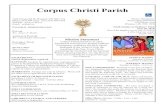 Corpus Christi Parish · 2019-09-19 · Corpus Christi Parish SACRAMENTS (Parish Registration required) Saturday 5:00 pm BAPTISMS Sundays by Appointment, requiring partici-pation
