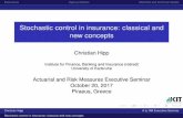 Stochastic control in insurance: classical and new concepts › unipi › images › various › all › ... · Pham, H (2009) Continuous-time Stochastic Control and Optimization