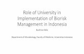 Role of University in Implementation of Biorisk … › acsel › lister › Panel Discussions...•Incorporating biorisk management in life science courses •Establishment of model