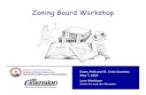 Zoning Board Workshop - UWSP › cnr-ap › clue › Documents... · Workshop Outline 1. Introduction 2. Role of the zoning board 3. Zoning board hearing, decision-making process