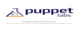 Puppet Documentation€¦ · An Introduction to Puppet Supported Platforms Installing Puppet — from packages, source, or gems Conﬁguring Puppet — includes server setup & testing