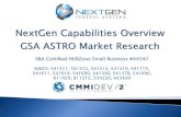 NextGen Capabilities Overview GSA ASTRO Market Research · NextGen Capabilities Overview GSA ASTRO Market Research SBA Certified HUBZone Small Business #44547 NAICS: 541511, 541512,