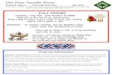 The Pine Needle Press › ... › PTQG-Newsletter-July-2016.pdf · Volume 32 Issue 7 Pine Tree Quilt Guild July 2016-----A newsletter of the Pine Tree Quilt Guild of Nevada County,