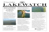 Florida LAKEWATCH · The Florida Department of Health (DOH), the Florida Department of Environmental Protection (DEP), and the Florida Fish and W ildlife Conservation Commission (FFWCC)