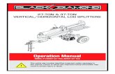 27-TON & 37-TON VERTICAL/HORIZONTAL LOG SPLITTERS...27-TON & 37-TON VERTICAL/HORIZONTAL LOG SPLITTERS This safety alert symbol identifies important safety messages in this manual.
