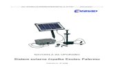 Sistem solarne črpalke Esotec Palermo€¦ · ..sistem črpalke ali pa prekiniti kabelsko povezavo med akumulatorsko enoto in črpalko. 4. Montaža in priprava na uporabo . Sistem