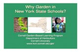 Why Garden in New York State Schools? - Cornell University · 2018-03-14 · Why Garden in New York State Schools? Cornell Garden-Based Learning Program Department of Horticulture