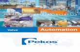Valve Automation · PEKOS VALVE AUTOMATION 4 Actuators Pekos Valves automation division offers all types of actuator assembly; 0-90º rotative actuators (pneumatic, hydraulic, electric,