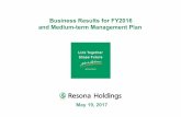 Business Resultsfor FY2016 and Medium-term Management Plan › holdings › english › investors › ir › ... · 2019-09-11 · Business Resultsfor FY2016 and Medium-term Management
