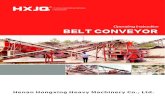 Operating Instruction BELT CONVEYOR...The belt conveyor is mainly composed of rack, conveying belt, belt roller, tension device and driving device. The rack is connected with excellent