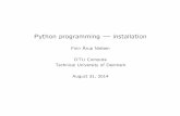 Python programming | installation › pubdb › edoc › imm6093.pdfPython programming | installation Packages on UNIX-derived systems python-beautifulsoup python-biopython python-cherrypy