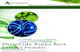 PhytoCide Aspen Bark Extract Powder Technical Dossieractivemicrotechnologies.com/wp-content/uploads/... · PhytoCide Aspen Bark Extract Powder is water soluble and may therefore be