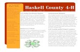 AND EXTENSION HASKELL COUNTY Haskell County 4-H AND EXTENSION HASKELL COUNTY Haskell County 4-H V O
