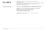 GAO-17-404T, U.S. POSTAL SERVICE: Key Considerations for ... · U.S. POSTAL SERVICE . Key Considerations for Restoring Fiscal Sustainability . Why GAO Did This Study . USPS is a critical