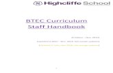 BTEC Curriculum Staff Handbook - Highcliffe School...For BTEC ICT and Business programmes, there is now a formalised process for hand in of assignments. This is: On hand in day, an
